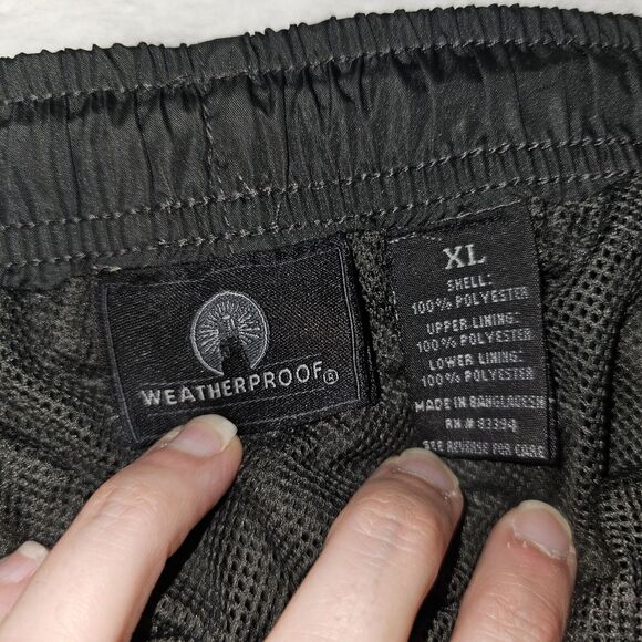 Men’s Weatherproof Performance Pants Black Insulated Polyester Mesh XL - Picture 4 of 8
